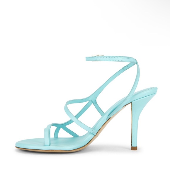 GIA BORGHINI Kora Strappy Heeled Sandal in Turquoise Blue Revolve $710 MSRP 39 - Picture 5 of 13